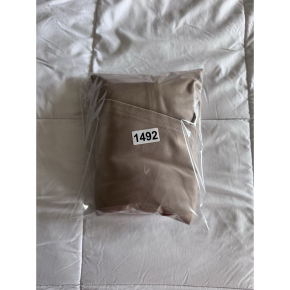 LENA NYC Assymetric Dress Size Large Beige Lined Elegant Night Out EUC - Picture 12 of 12